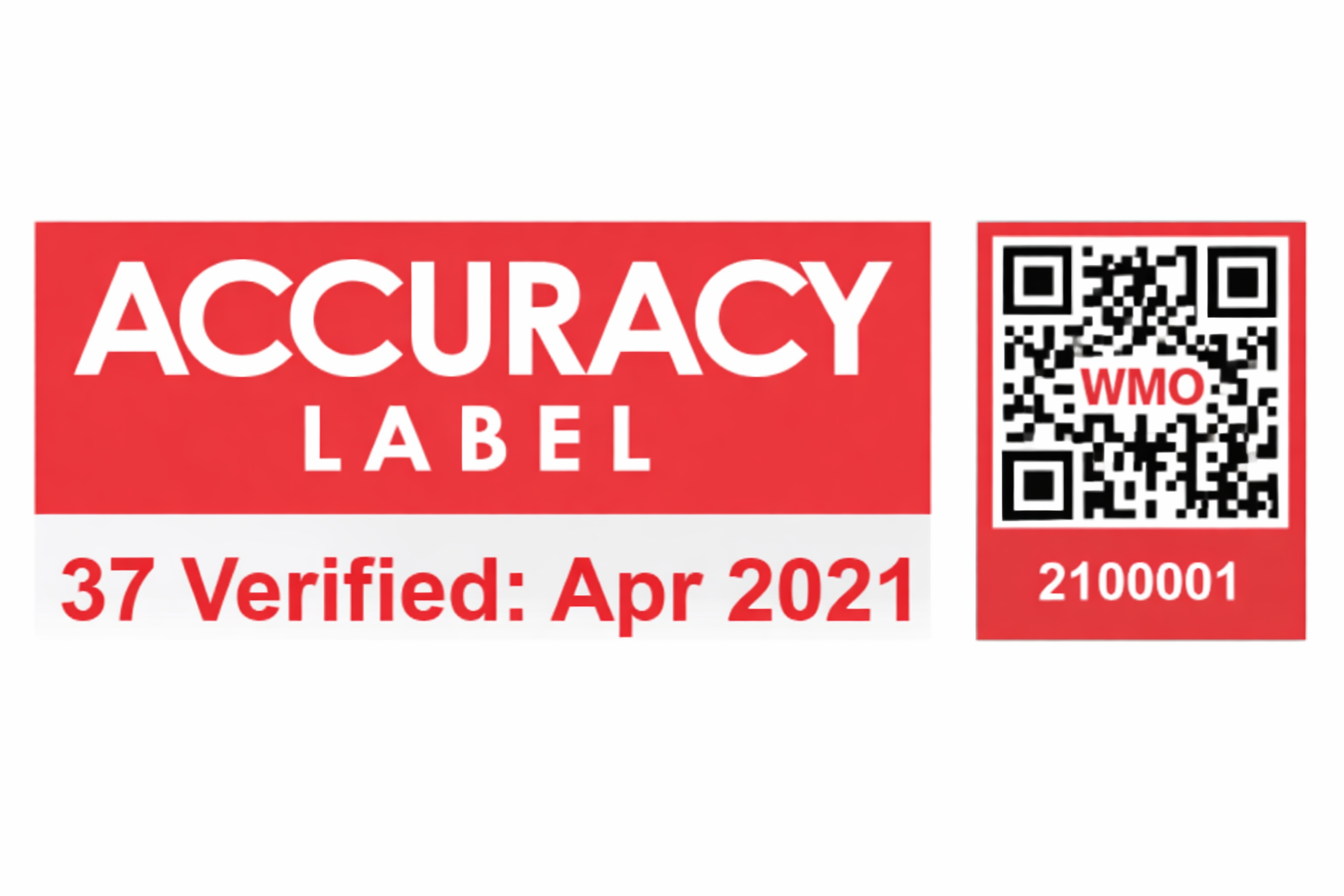 Weights & Measures ACCURACY Label — Authorised Verifier AV37