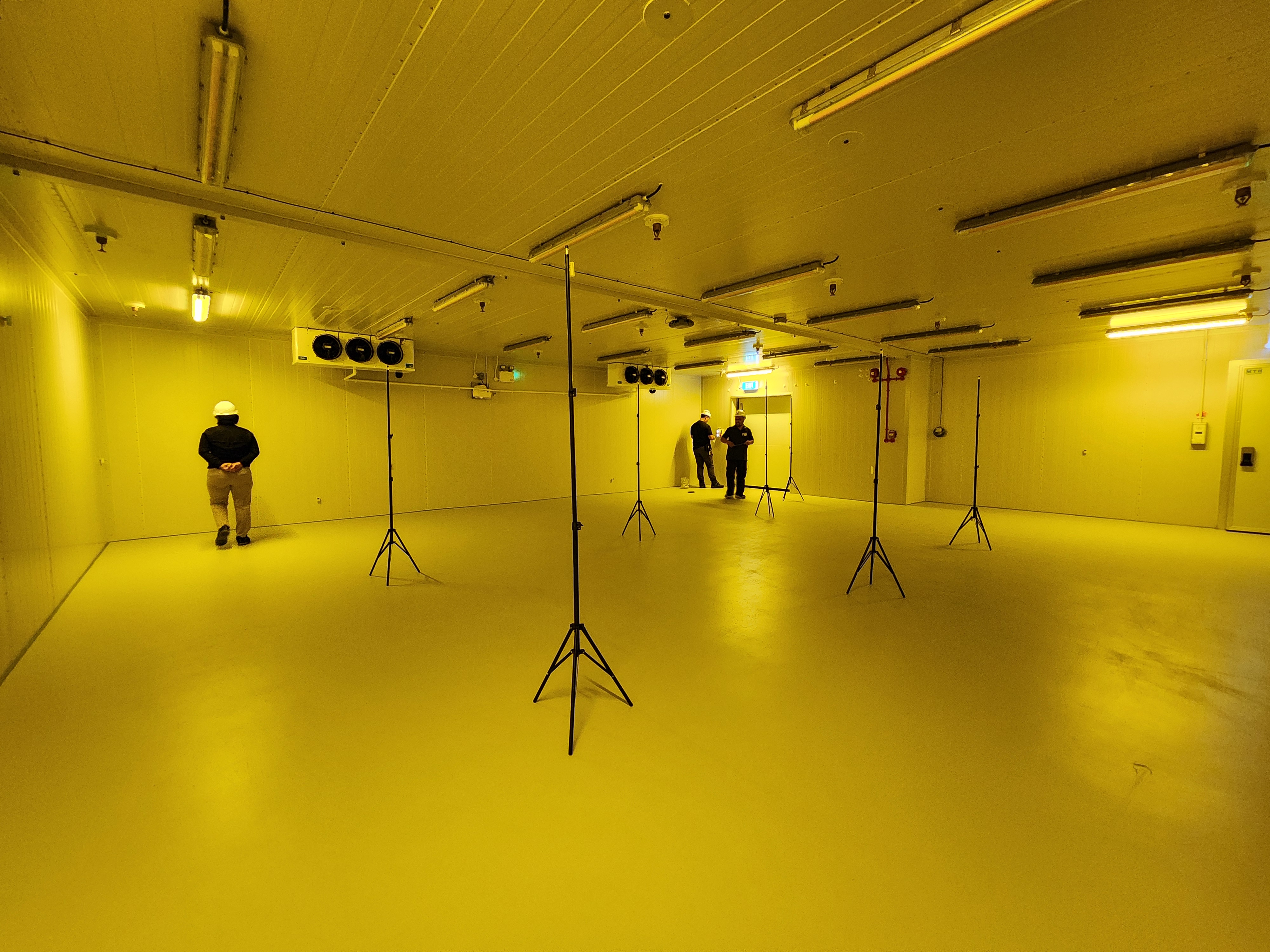 Temperature mapping of a cold room