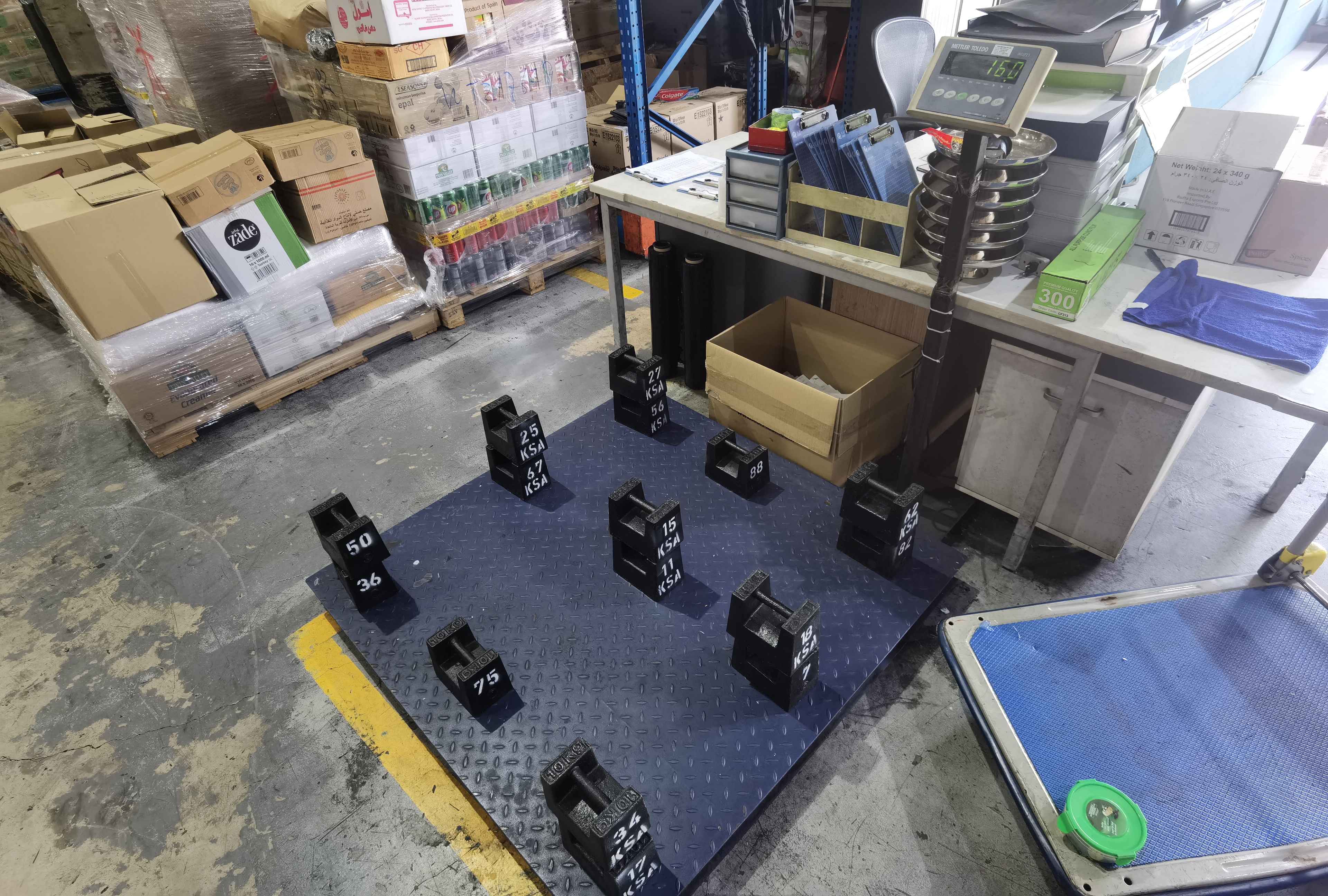 Floor scale calibration and verification