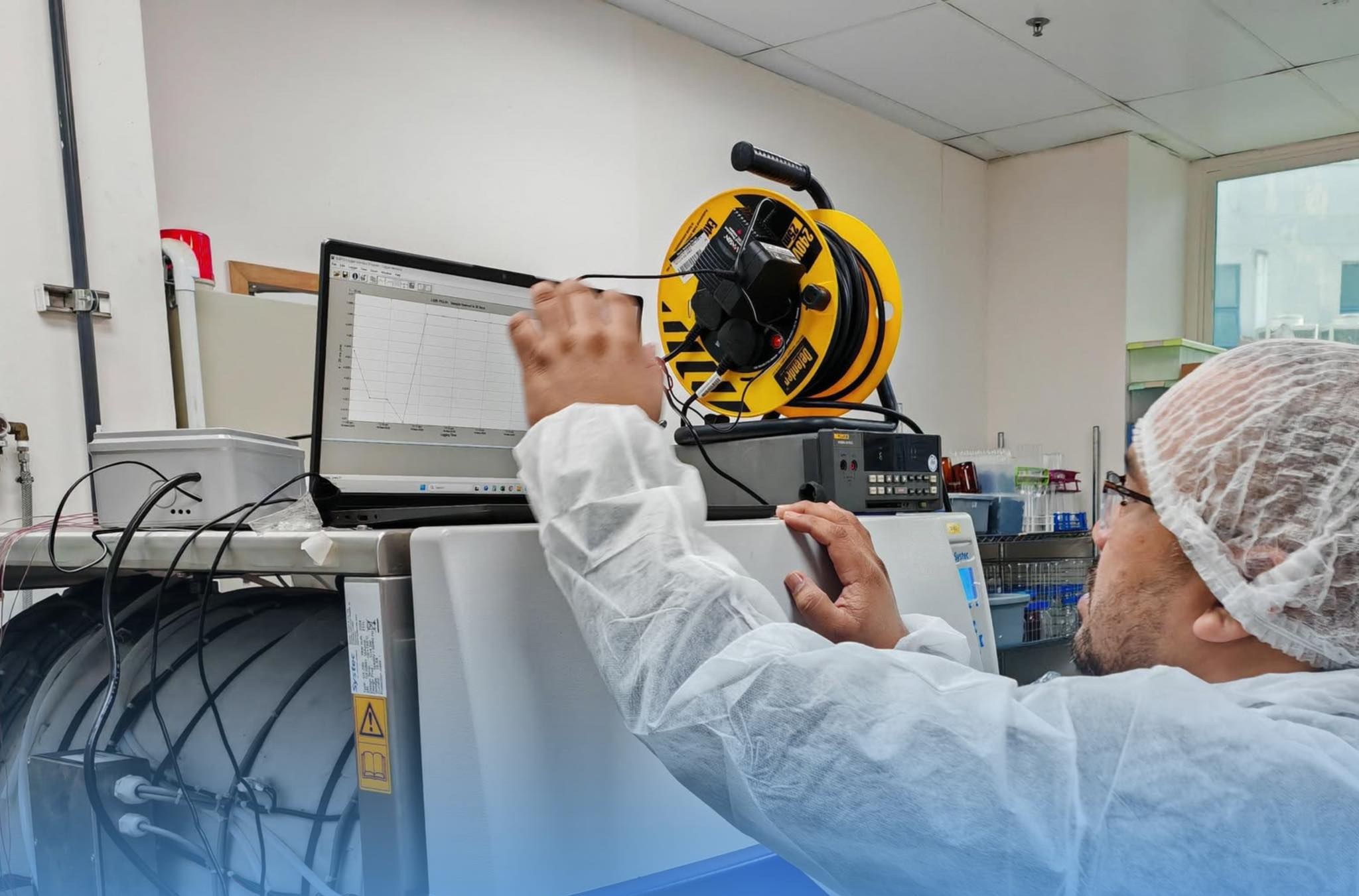 Data-logger temperature mapping