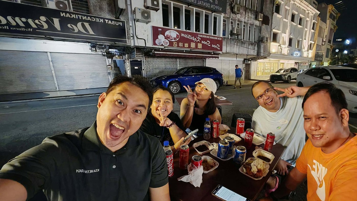 The KSA Metrology Pte Ltd team unwinding together after work