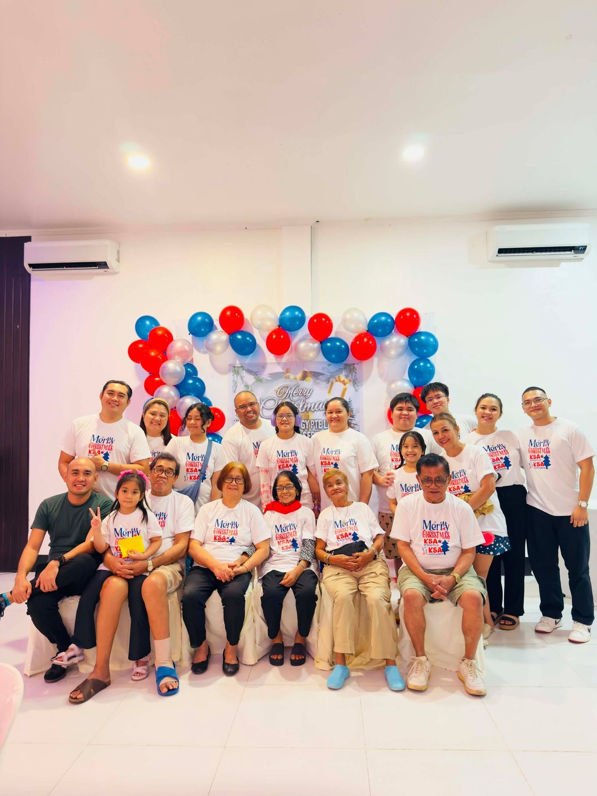 The KSA Metrology Pte Ltd team and their families at the Christmas celebration