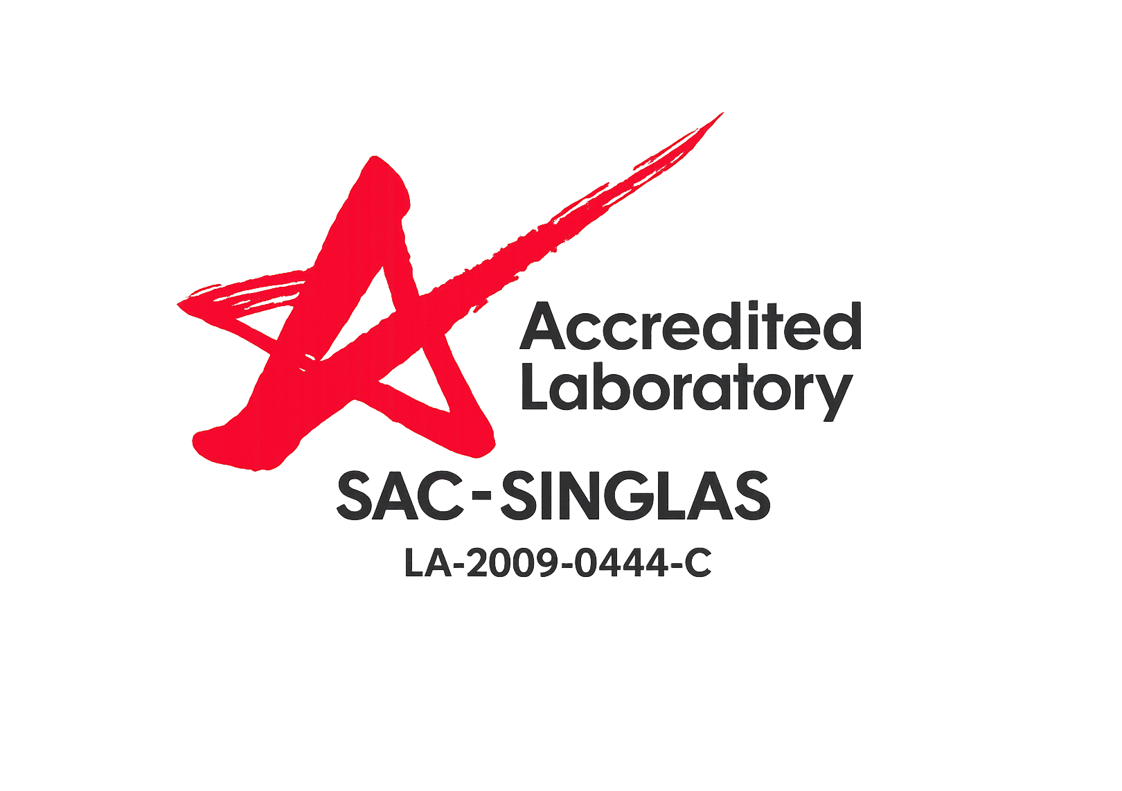 SAC-SINGLAS Accredited Laboratory LA-2009-0444-C